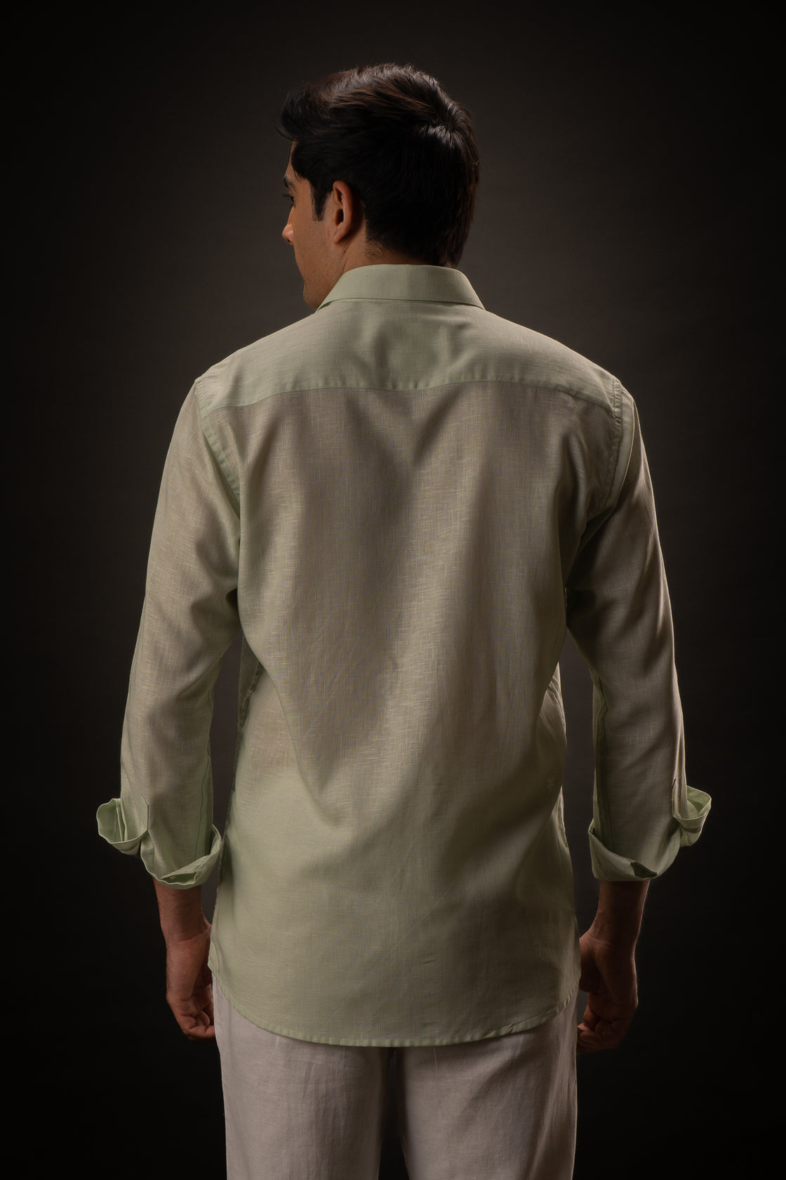 Mintora | Blend Linen Shirt | Mint Green