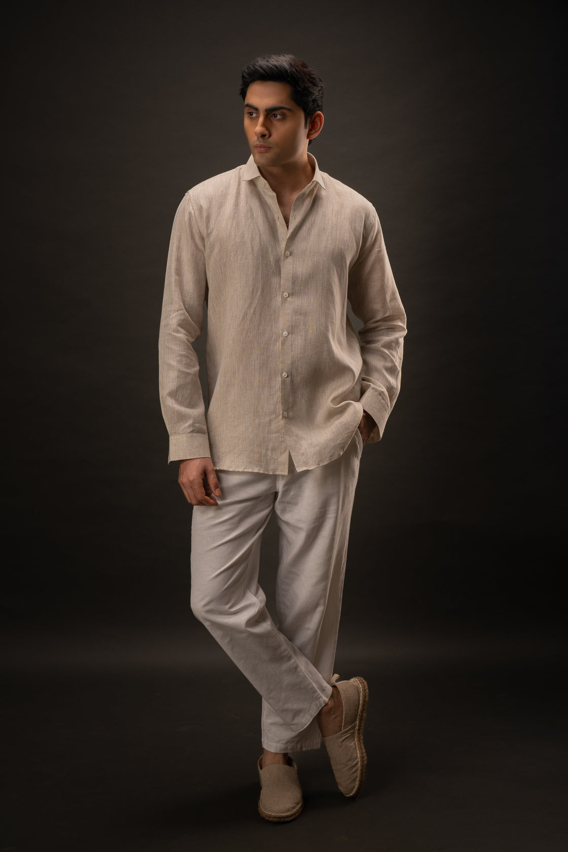 Chalk & Charm | Shirt | 100% Pure Linen | Natural
