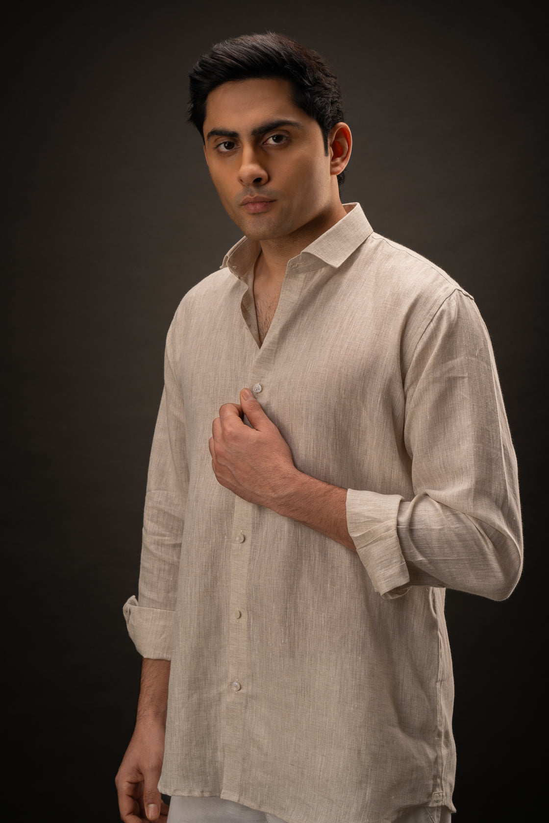 Chalk & Charm | Shirt | 100% Pure Linen | Natural