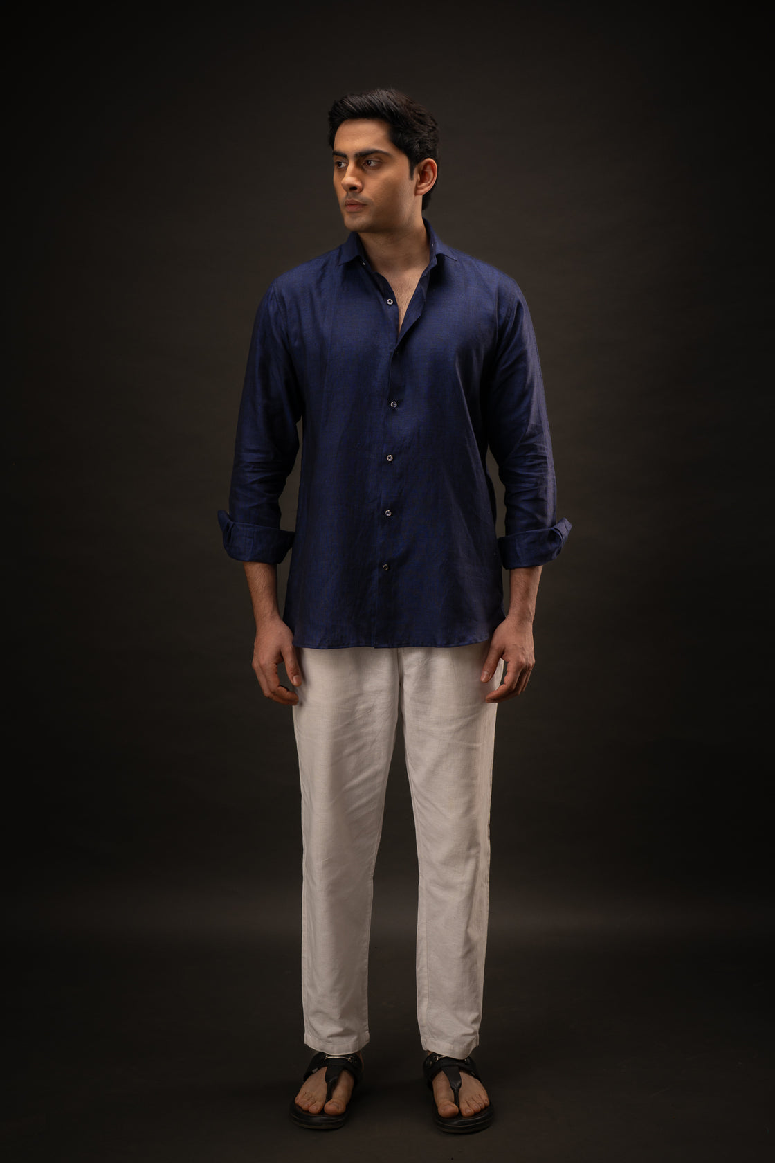 Regal Blue | Shirt | 100% Pure Linen | Navy Blue