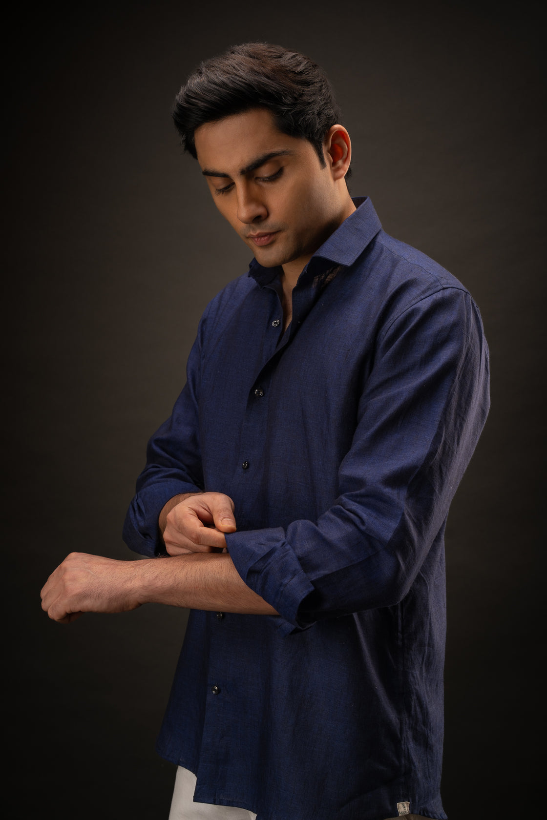 Regal Blue | Shirt | 100% Pure Linen | Navy Blue
