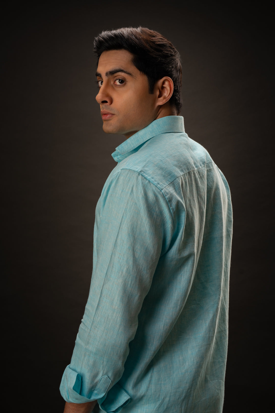 Iced Dune | Shirt | 100% Pure Linen | Bright Blue