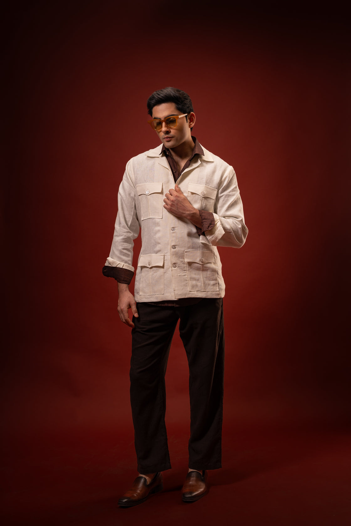 Pure Alabaster | 100% Pure Linen Jacket S | Off White