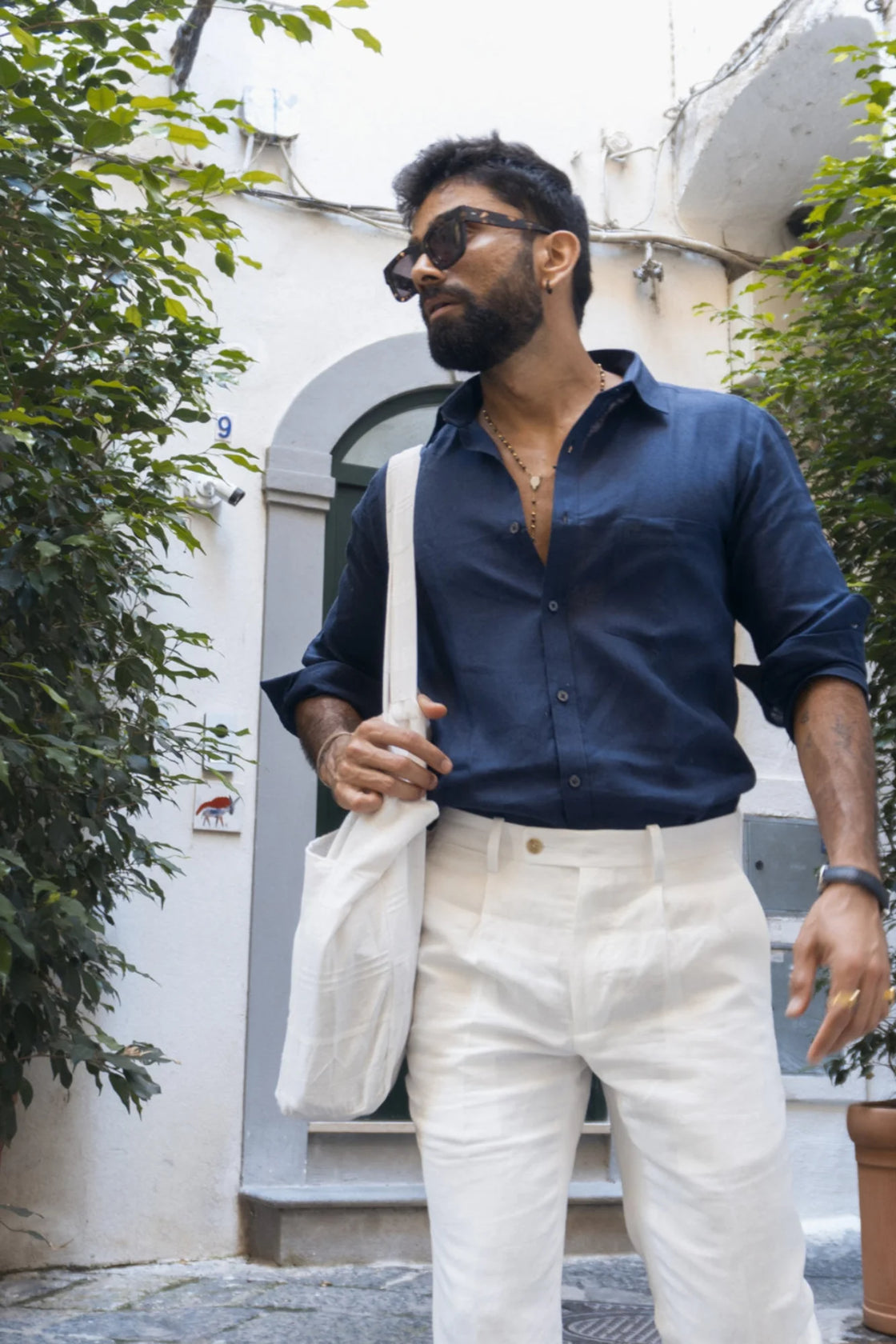 Regal Blue | Shirt | 100% Pure Linen | Navy Blue