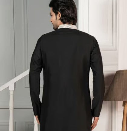 Raven Cloak | OV Short K | 100% Pure Linen | Jet Black