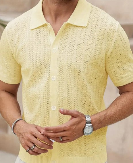 Citrine Glow | OV Short K | 100% Pure Linen | Bright Mango