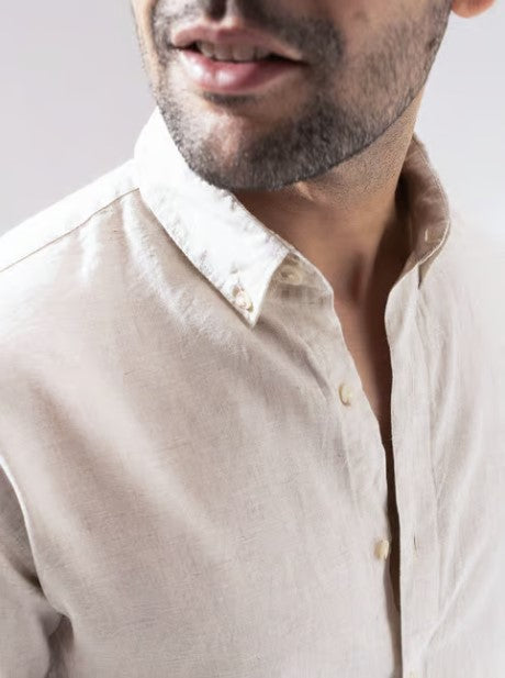 Chalk & Charm | Shirt | 100% Pure Linen | Natural