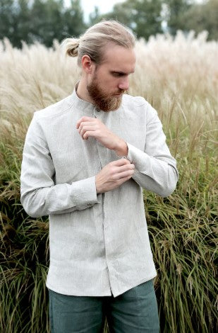 Chalk & Charm | Shirt | 100% Pure Linen | Natural