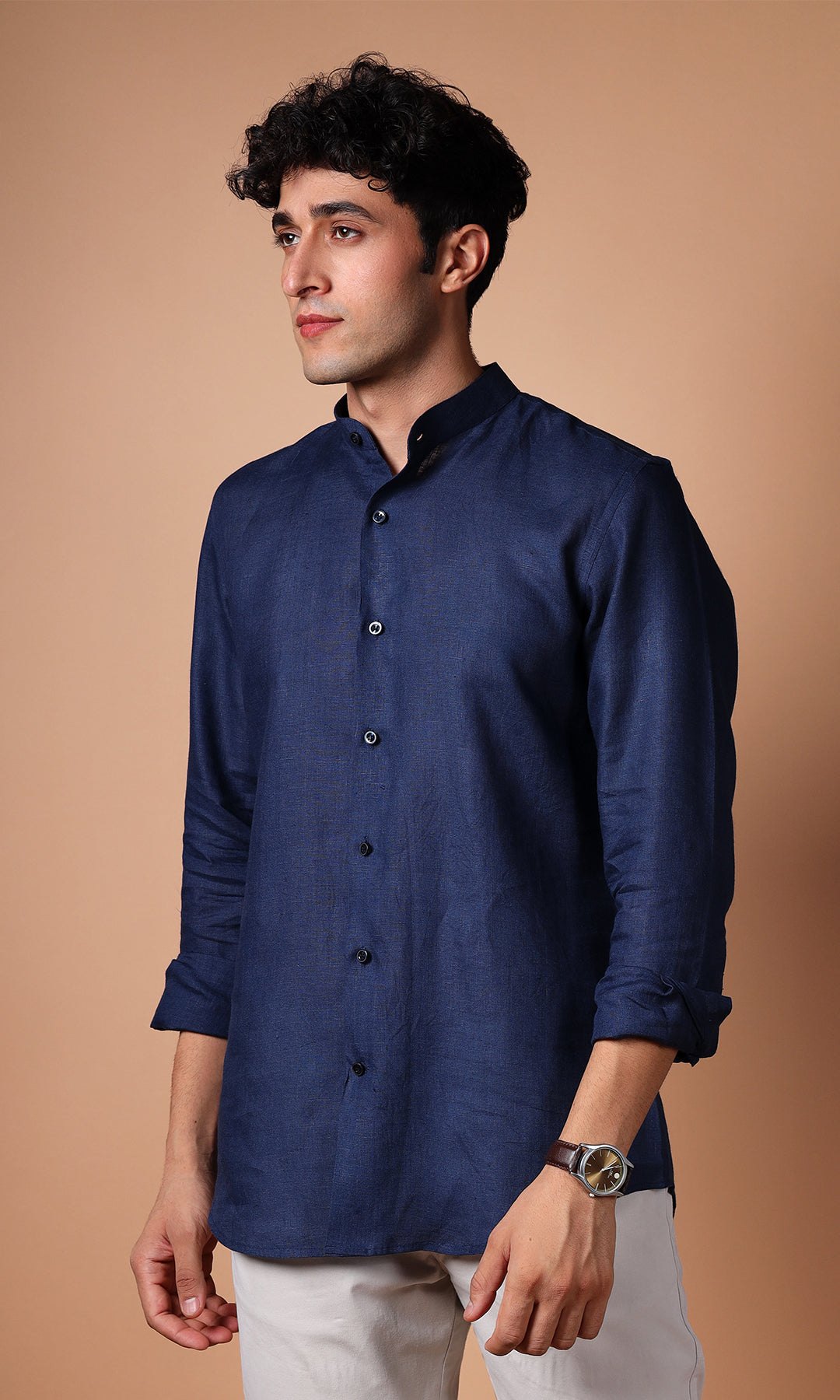 Regal Blue | Shirt | 100% Pure Linen | Navy Blue
